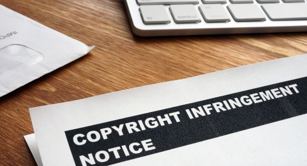 Trademark Infringement Notice Banner for Blog